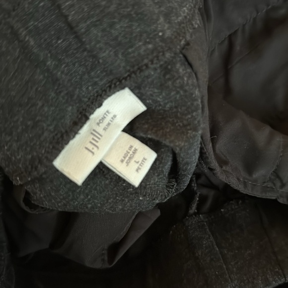 J Jill Ponte Pants Women Large Petite Gray Ankle Stretch Pull-on Slacks - Picture 3 of 4